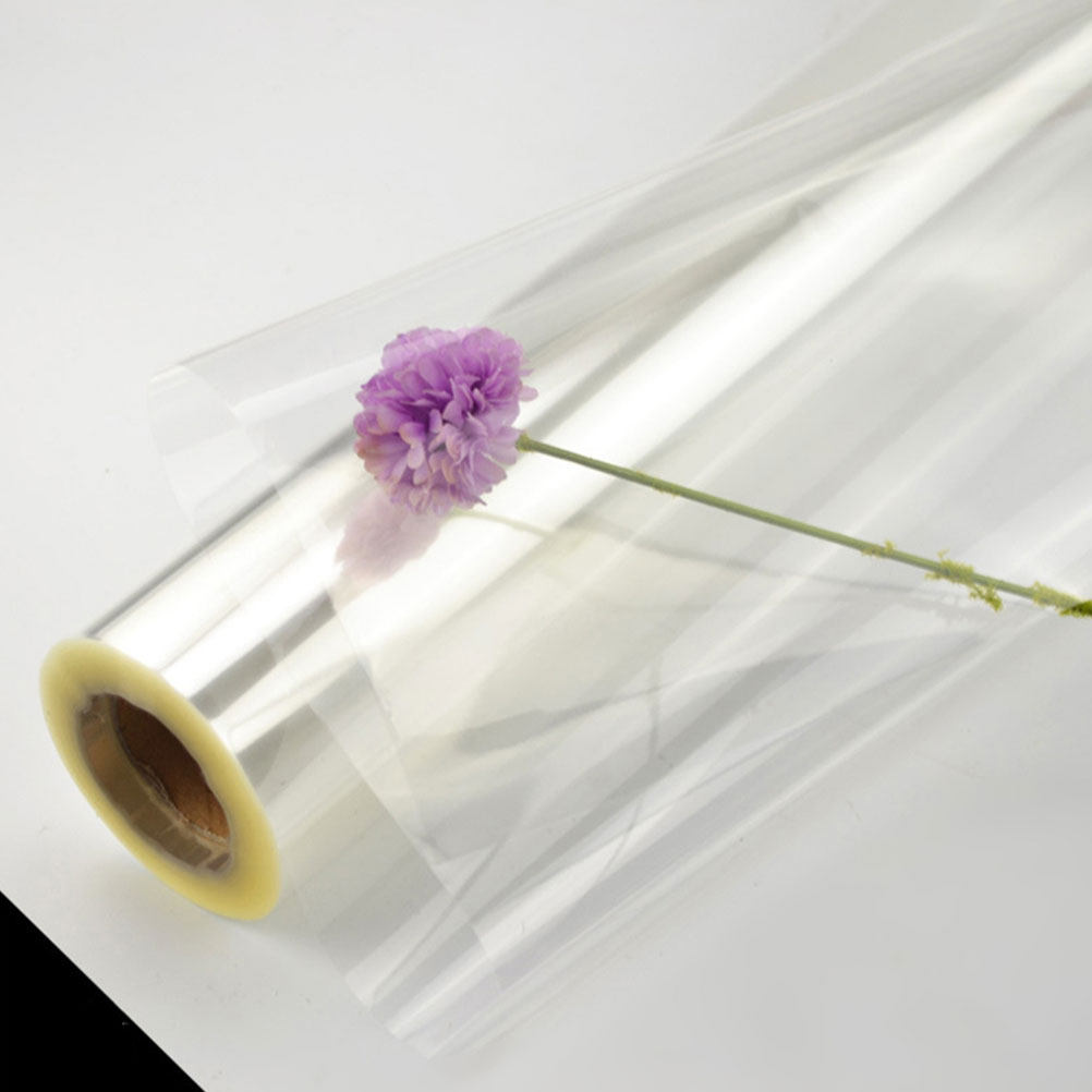 Snacks Food Gift Baskets - 2 Rolls Transparent Flower Wrap Roll
