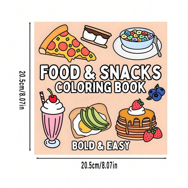 New Food & Snack Themed Colori - đánh giá và giá Food And Snacks Coloring Book