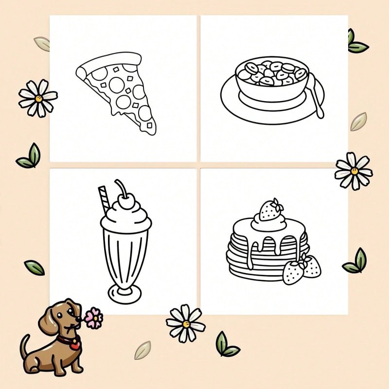 New Food & Snack Themed Colori - đánh giá và giá Food And Snacks Coloring Book