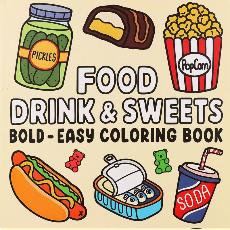 Food Drinks and Desserts Color - đánh giá và giá Food And Snacks Coloring Book
