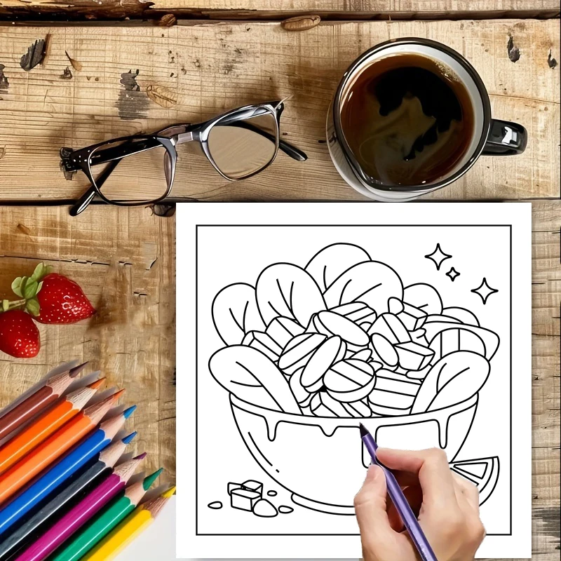 Easy Food and Snacks Coloring  - đánh giá và giá Food And Snacks Coloring Book
