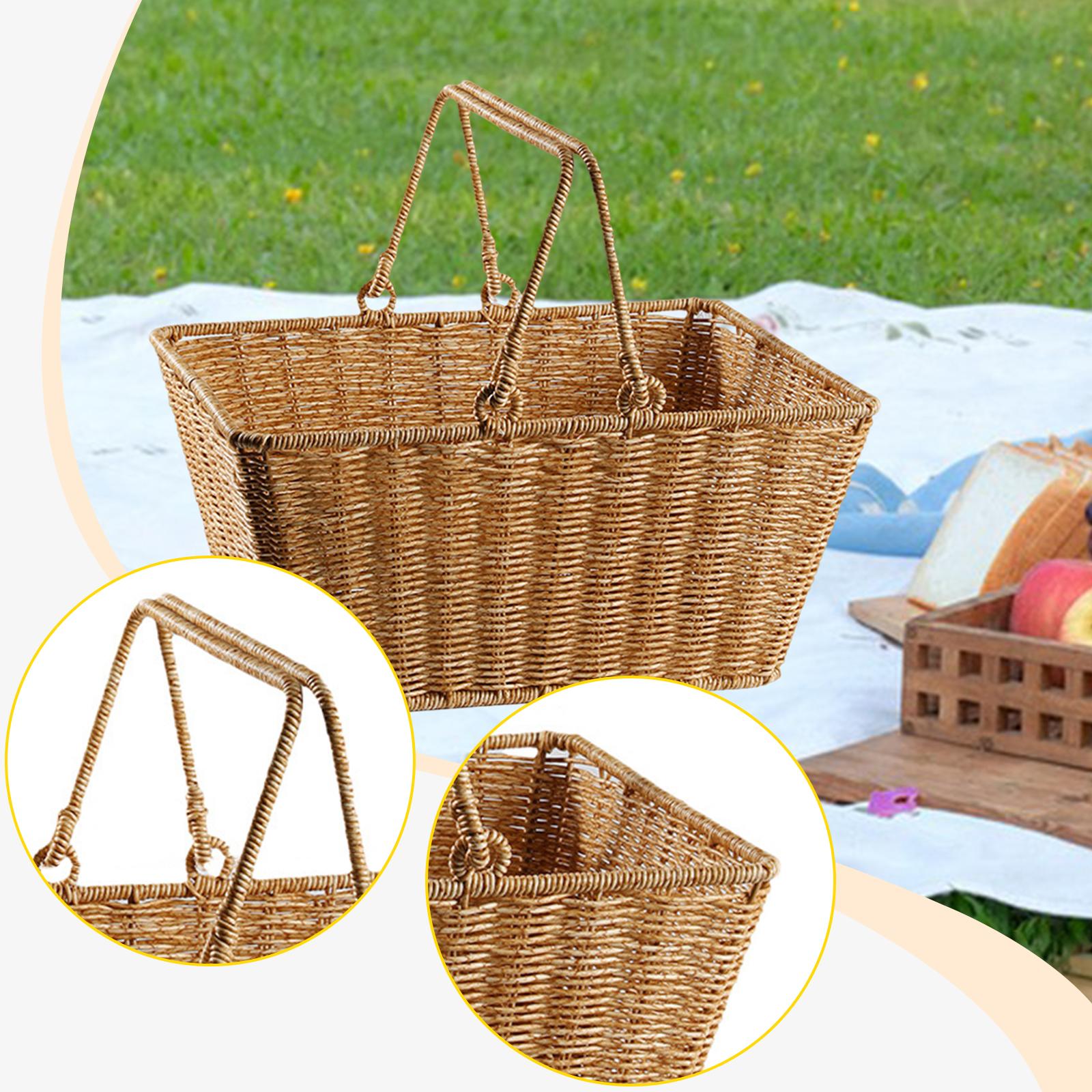 Picnic Storage Basket with Han - đánh giá và giá Snacks Food Gift Baskets