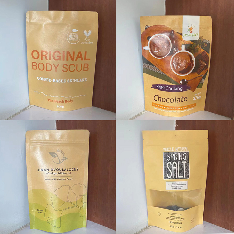 Custom LOGO Brown Kraft Paper  - đánh giá và giá Logo Food Snack
