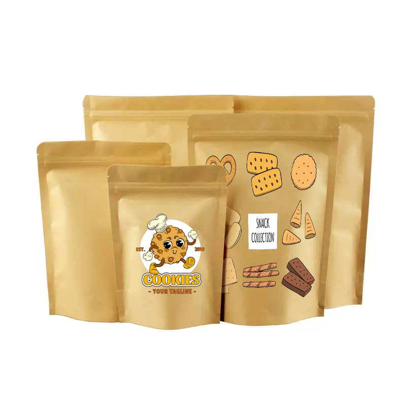 Custom LOGO Brown Kraft Paper  - đánh giá và giá Logo Food Snack
