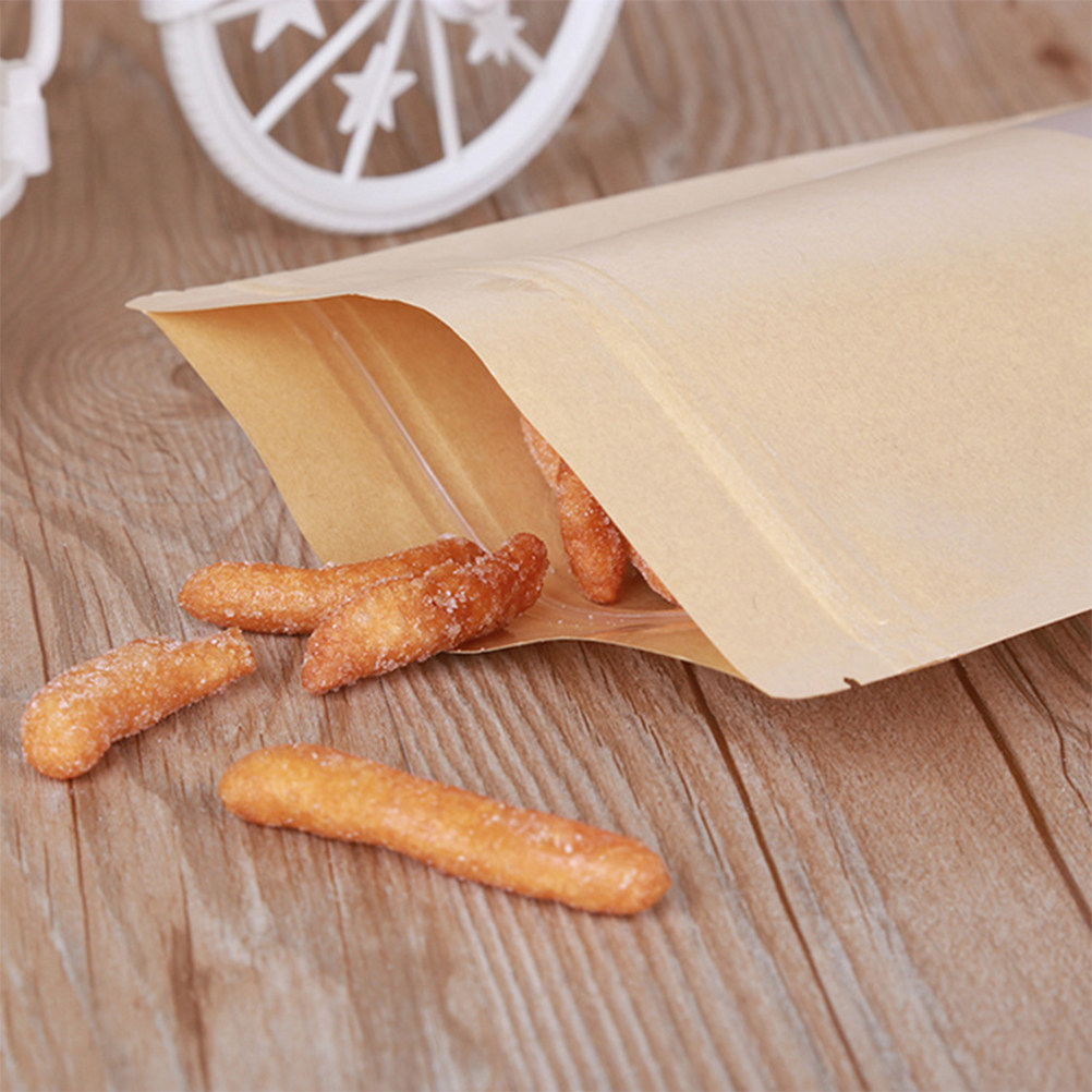 50Pcs Kraft Paper Zipper Seale - đánh giá và giá Snacks Food In Us