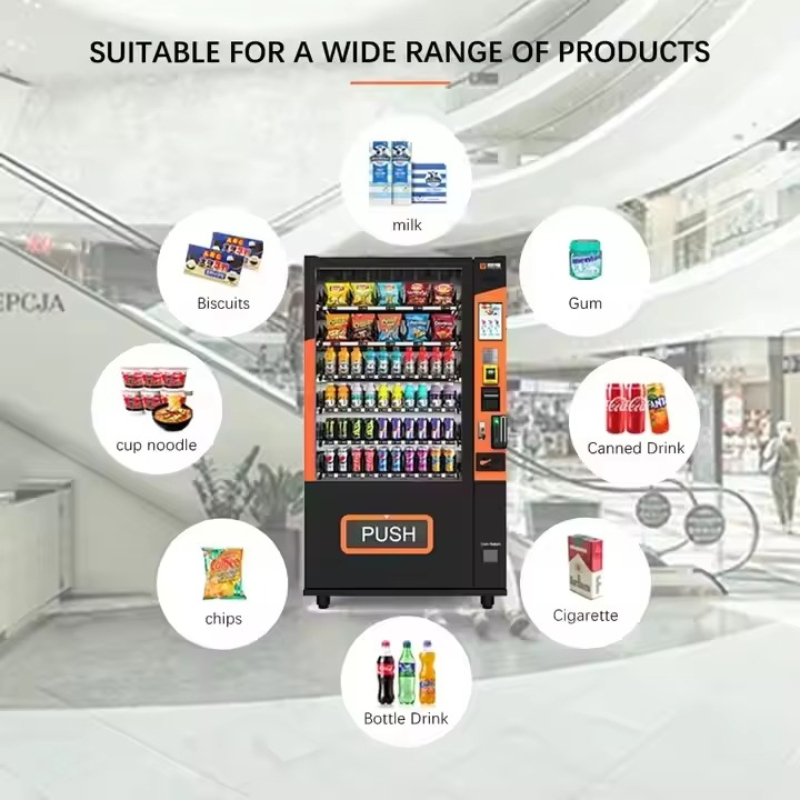 Customized Touch Screen Smart  - đánh giá và giá Food Snacks Vending Machine