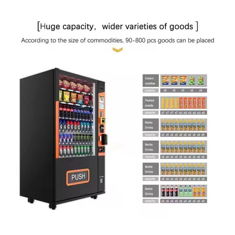 Customized Touch Screen Smart  - đánh giá và giá Food Snacks Vending Machine