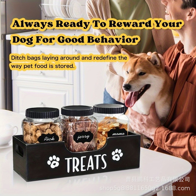 Wooden dog food container stor - đánh giá và giá Food Snacks Amazon
