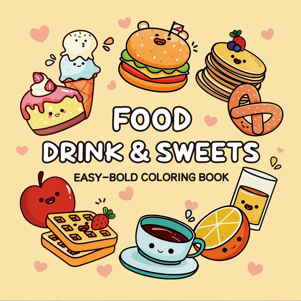 Food Drink & Sweets Easy-bold  - đánh giá và giá Food And Snacks Coloring Book
