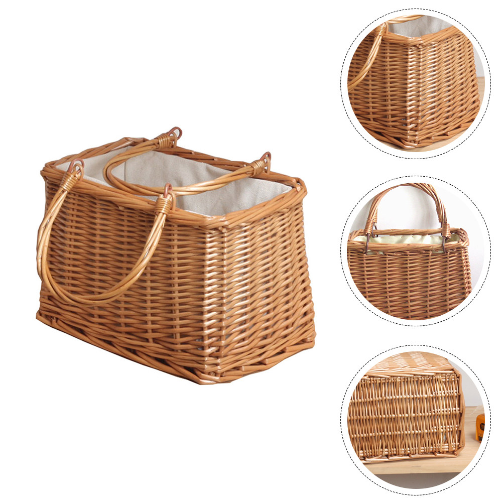 1Pcs Wicker Storage Basket Por - đánh giá và giá Snacks Food Gift Baskets