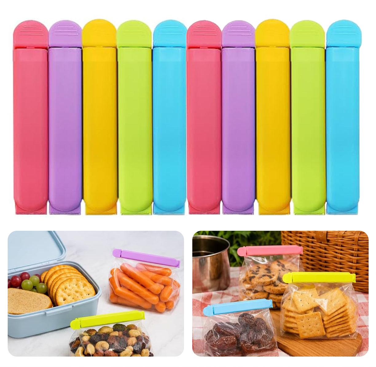 Colorful Food Storage Clips –  - đánh giá và giá Snacks Food Gift Baskets