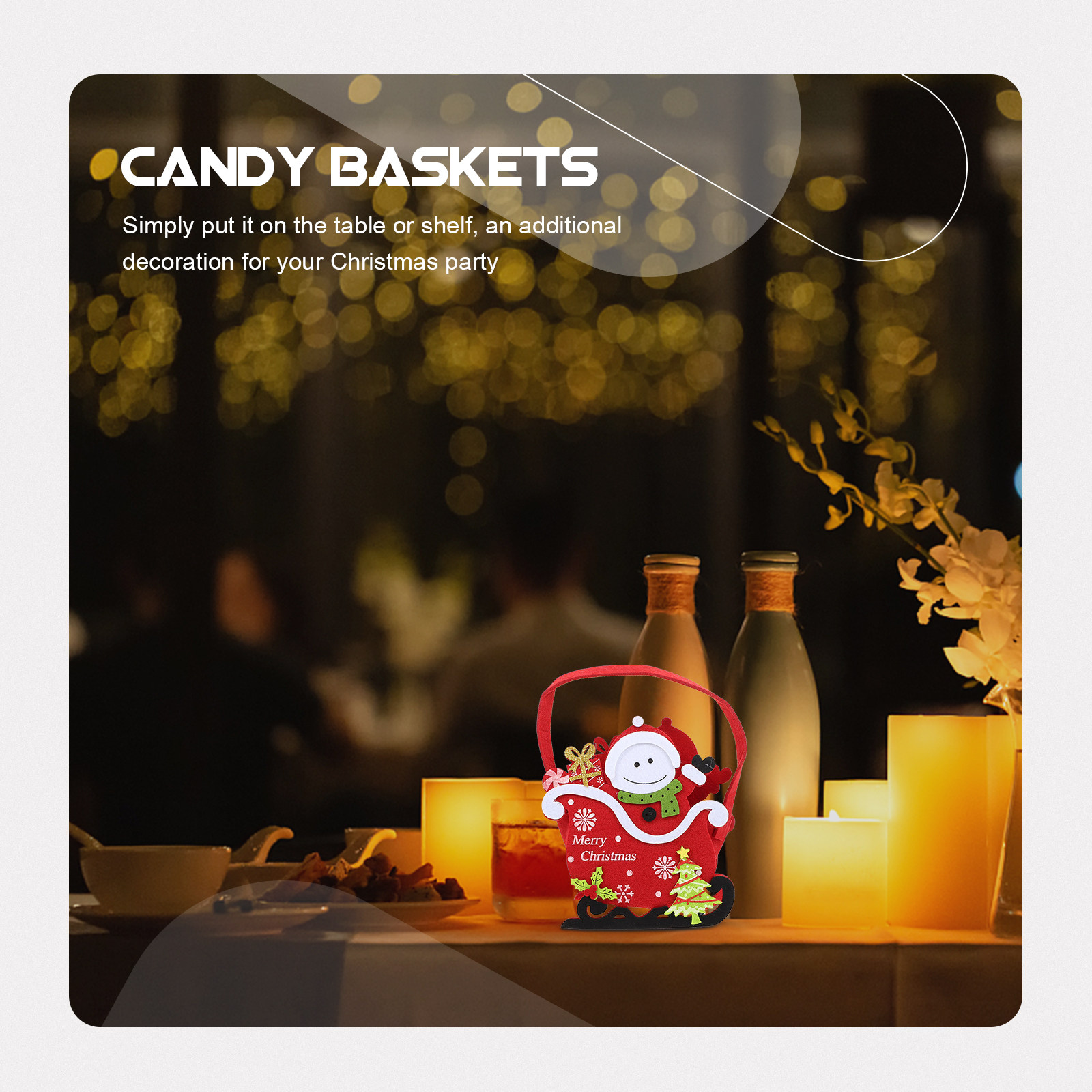 1Pcs Christmas Candy Basket Xm - đánh giá và giá Snacks Food Gift Baskets