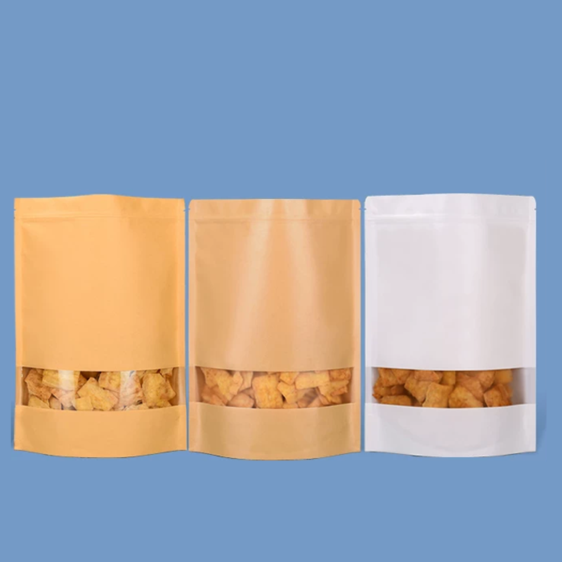 50 kraft paper bags,windowed s - đánh giá và giá Logo Food Snack