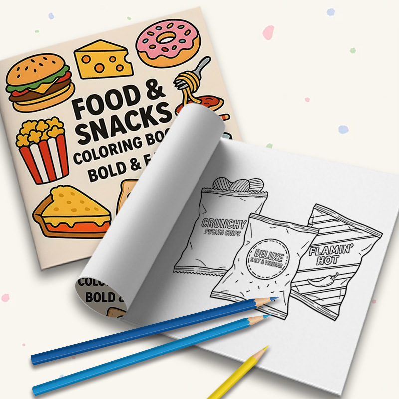 Thick Food & Snack Themed Colo - đánh giá và giá Food And Snacks Coloring Book