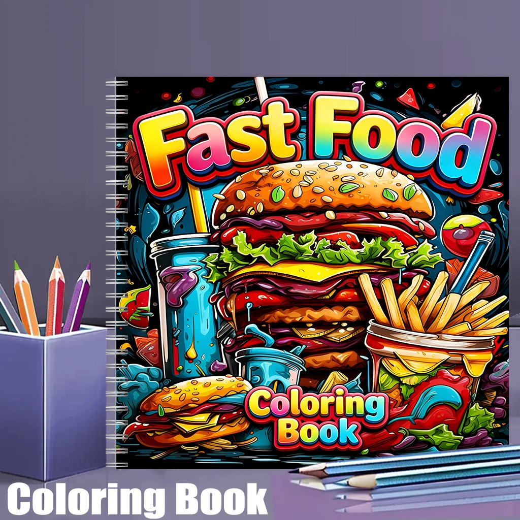 Fast Food Coloring Book for Ad - đánh giá và giá Food And Snacks Coloring Book